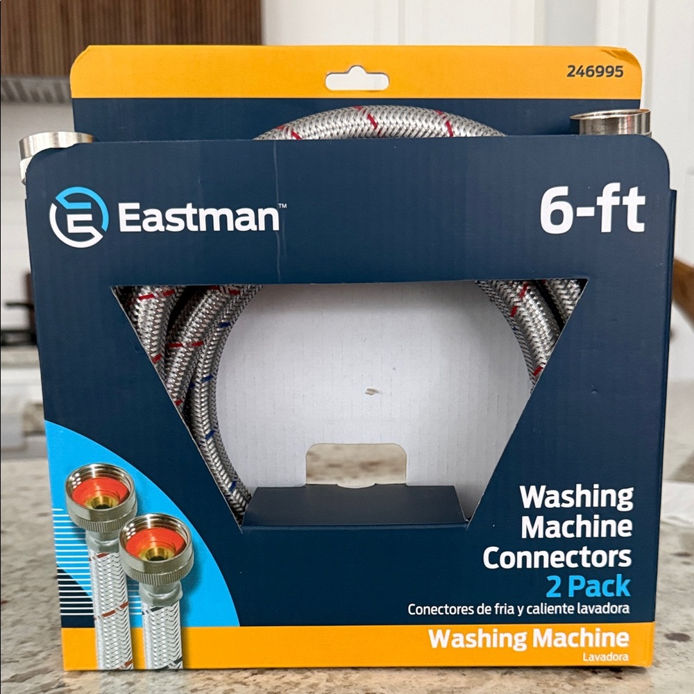 🆕Eastman Washing Machine Connectors 6-ft 2 Pack.Compatible most washing machines